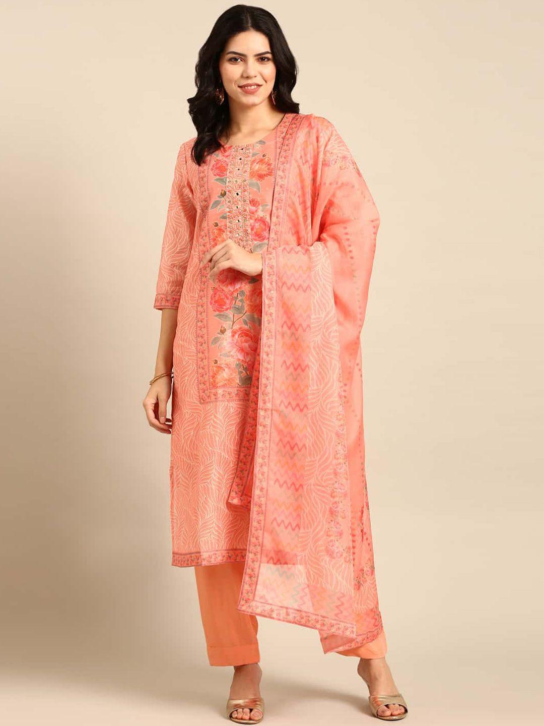 stylefables ethnic motifs embroidered regular thread work kurta with pyjamas & dupatta