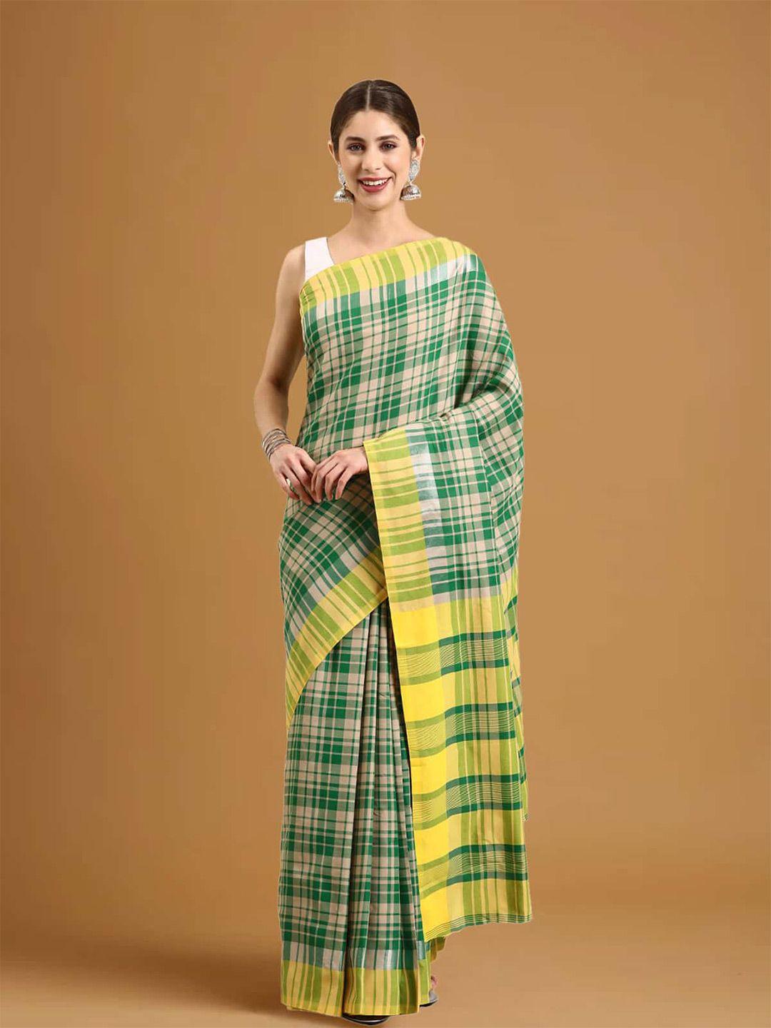 stylefables green pure cotton saree