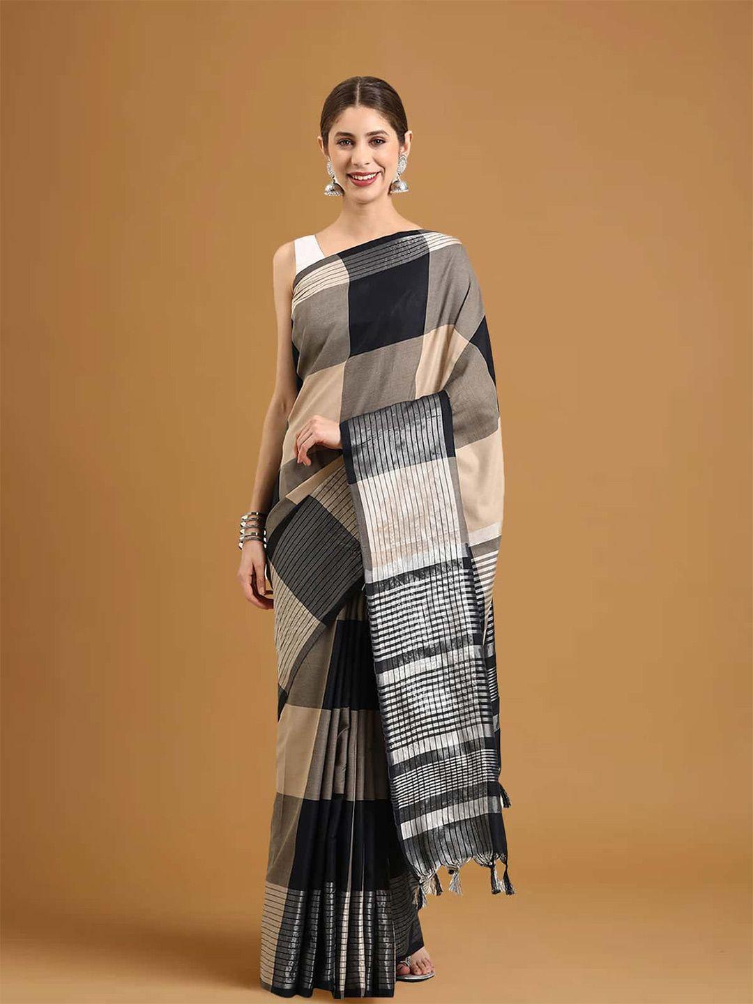 stylefables grey pure cotton saree