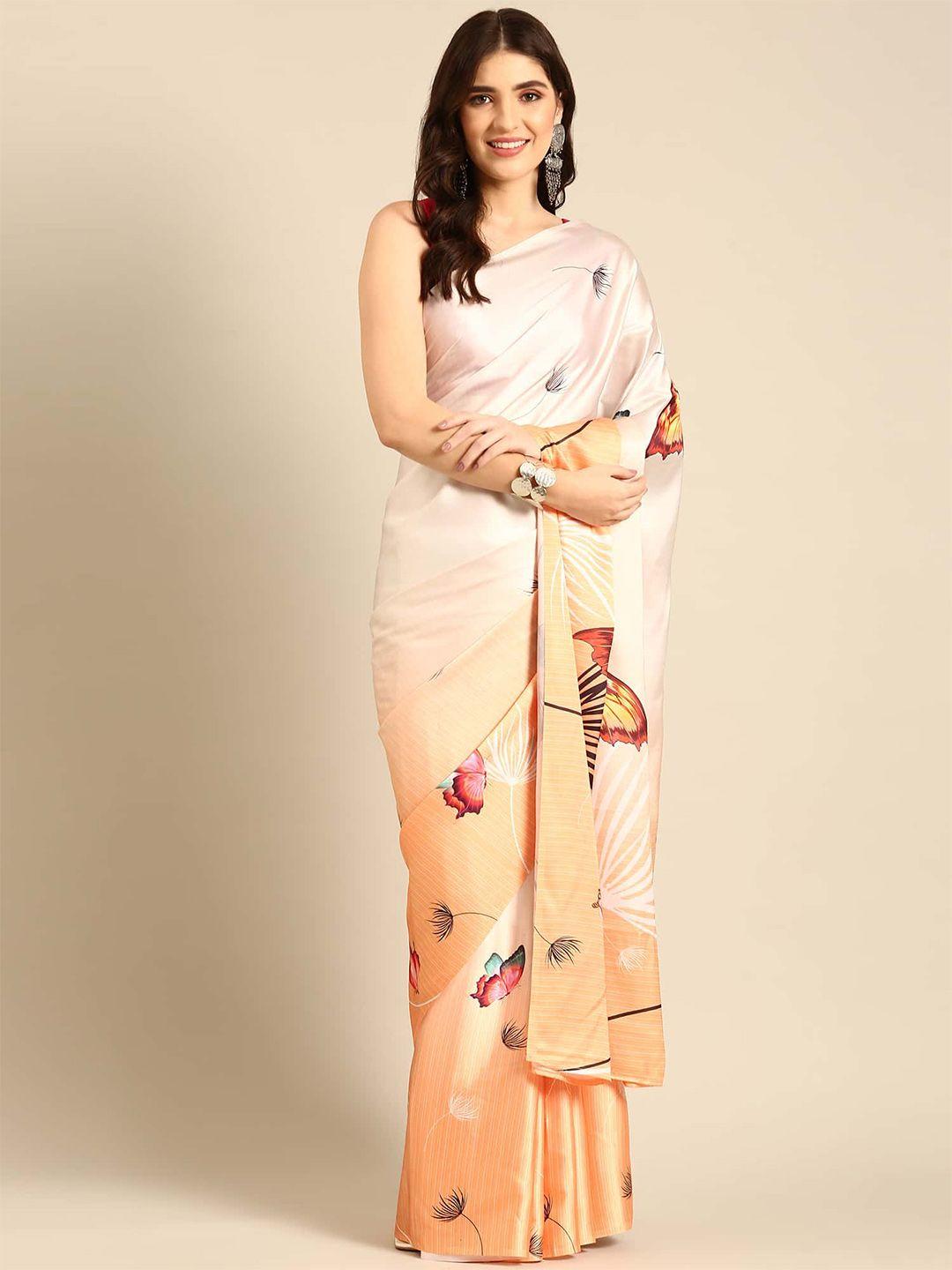 stylefables multicoloured satin saree