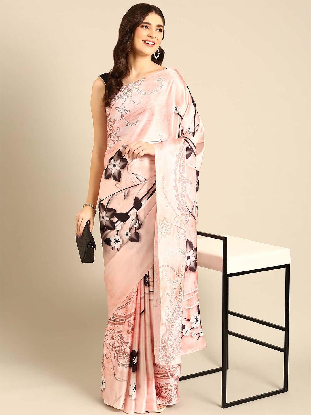 stylefables multicoloured satin saree