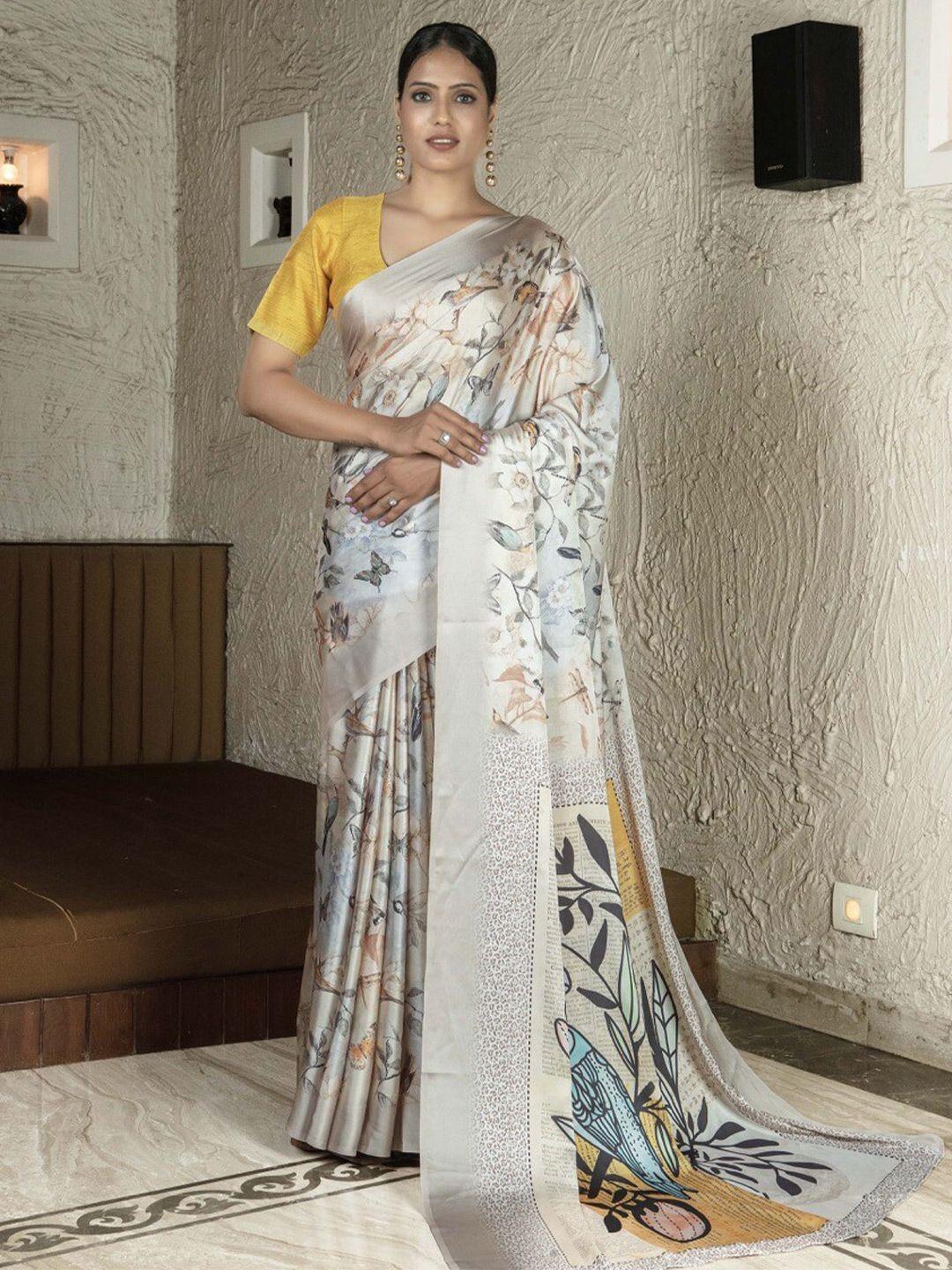 stylefables multicoloured satin saree