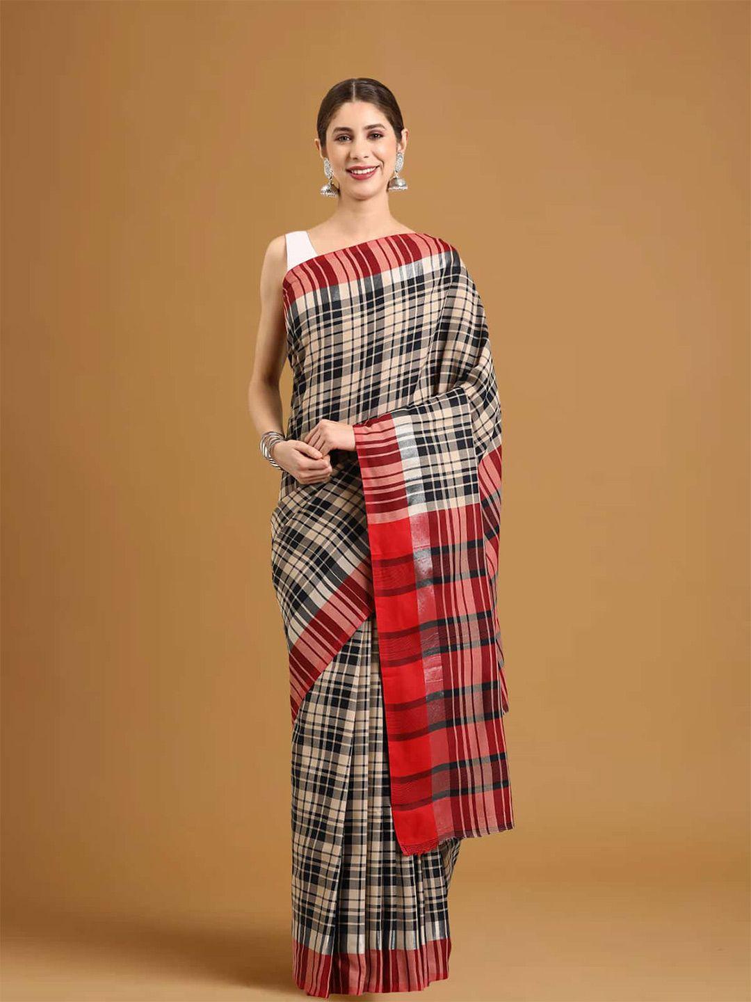 stylefables red pure cotton saree