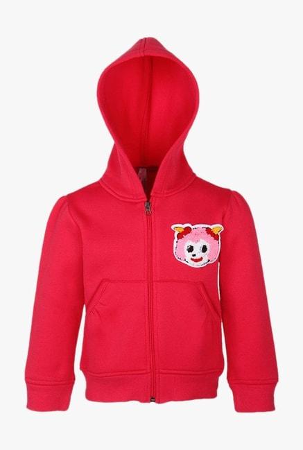 stylestone kids pink embroidered hood jacket