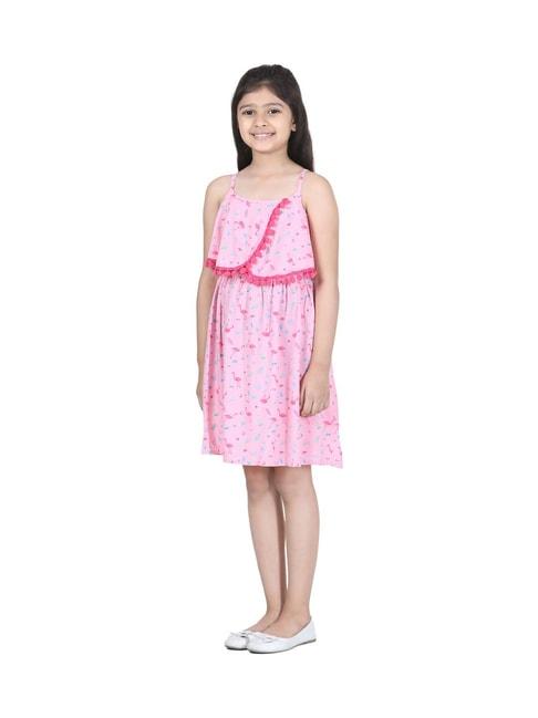 stylestone kids pink printed dress