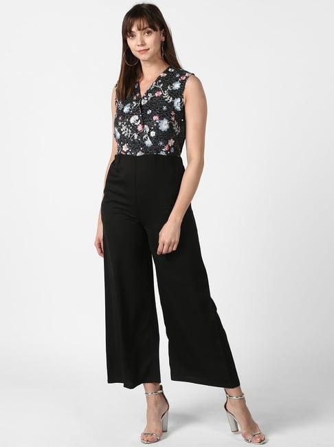 stylestone black embroidered jumpsuit