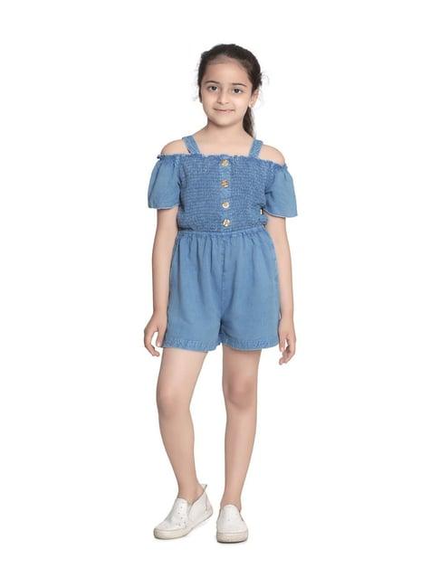 stylestone kids blue regular fit jumpsuit