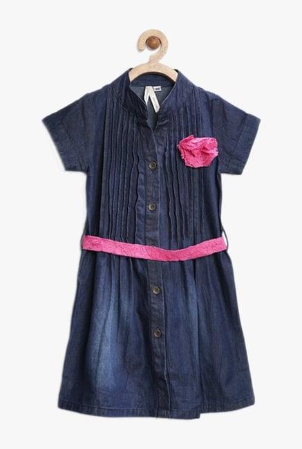 stylestone kids blue solid dress