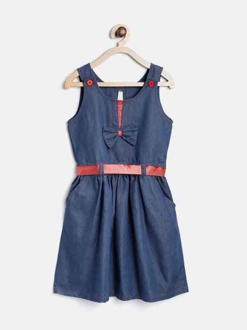 stylestone kids blue solid dress