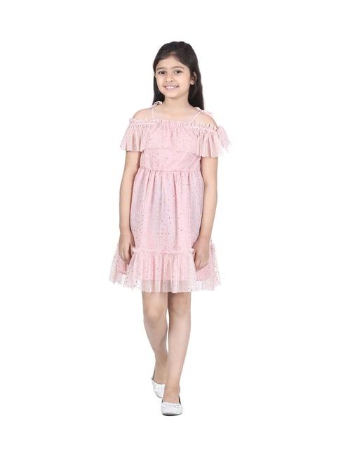stylestone kids pink embellished dress
