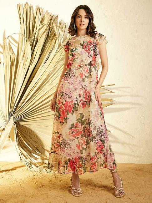 stylestone multicolor floral midi dress