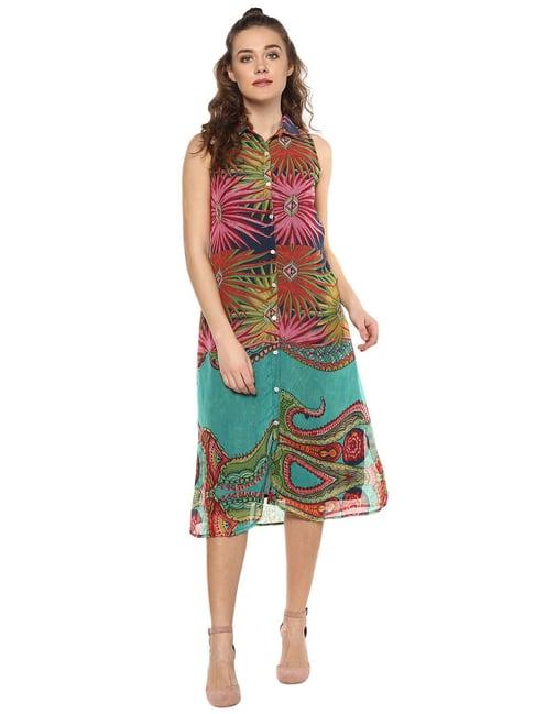 stylestone multicolor printed shirt dress