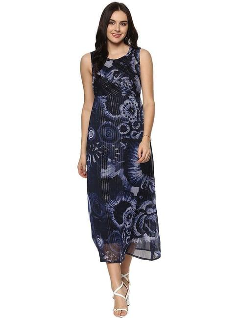 stylestone navy floral print maxi dress