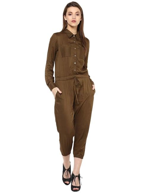 stylestone olive midi jumpsuit