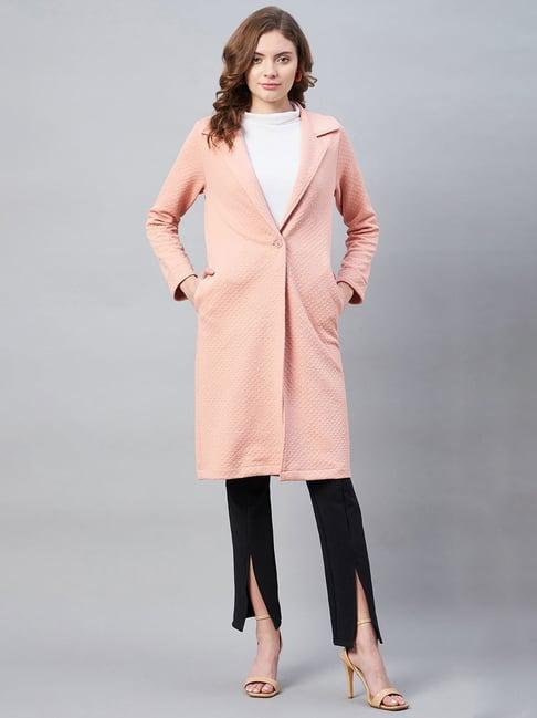 stylestone pink self design overcoat