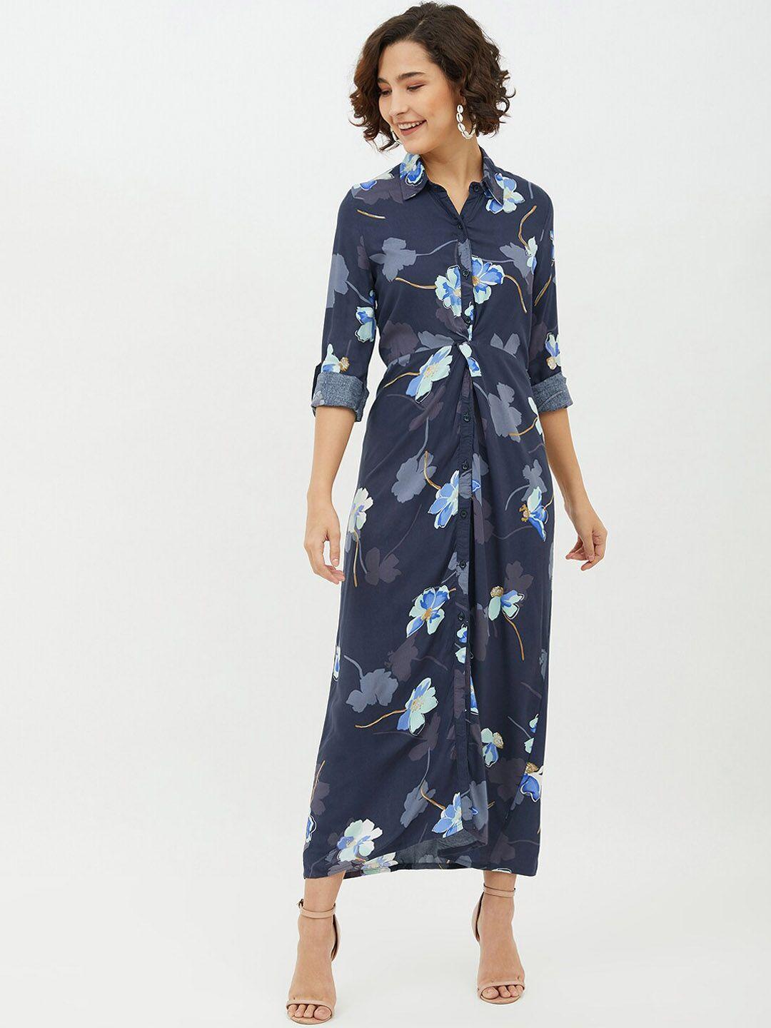 stylestone women blue printed maxi dress