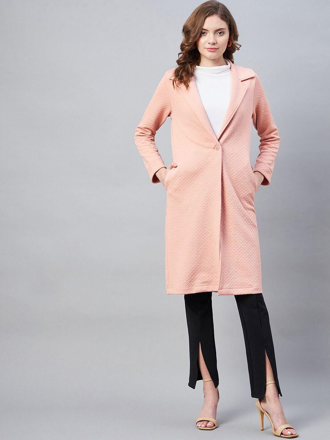 stylestone women pink self design overcoat