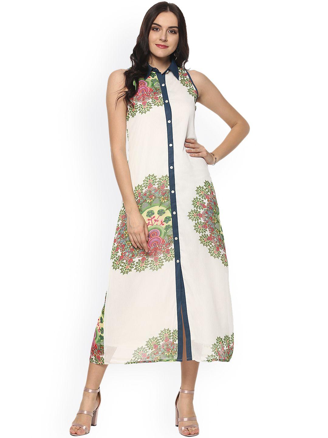 stylestone women white printed maxi dress