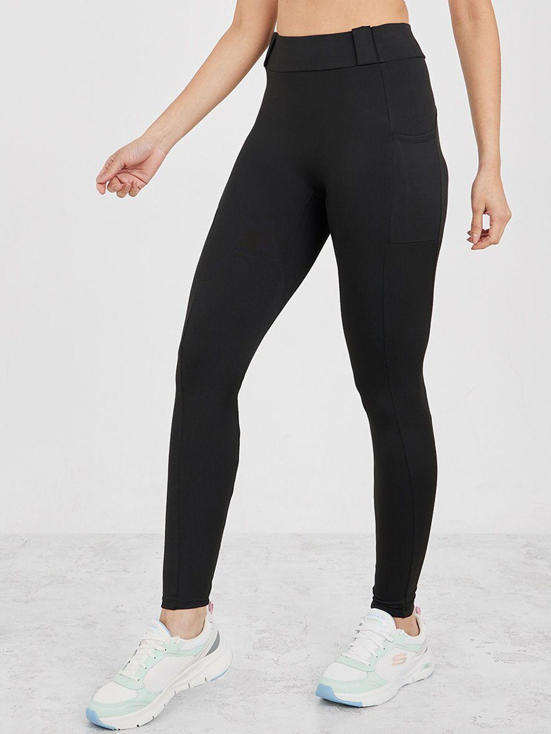 styli high rise stretchable ankle-length leggings