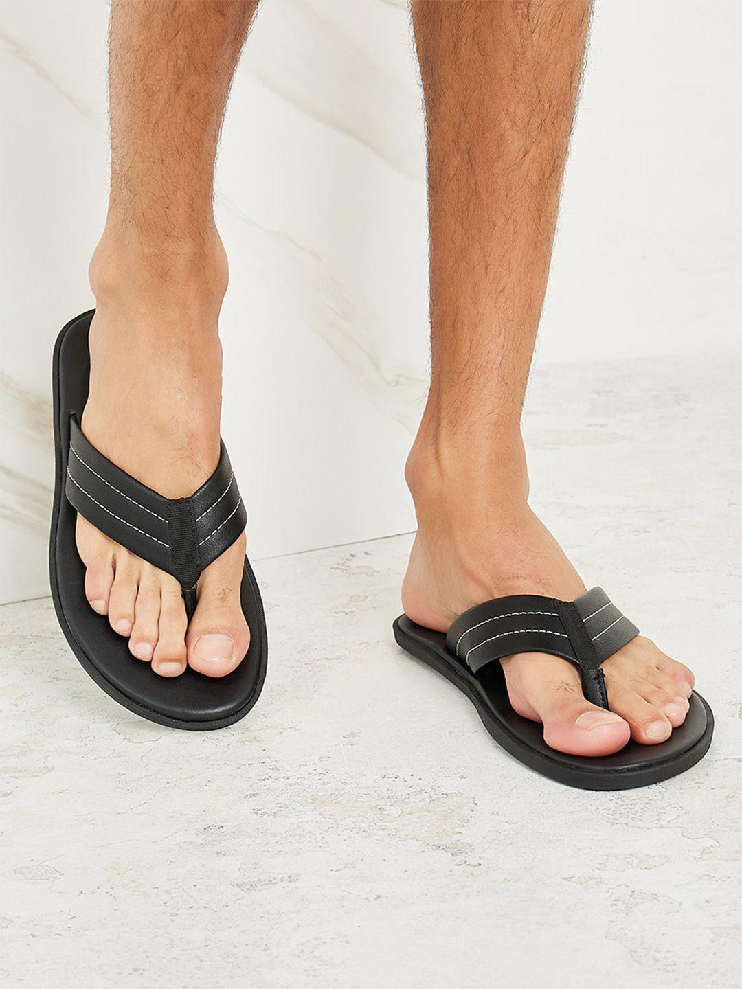 styli-men-black-open-toe-thong-flip-flops