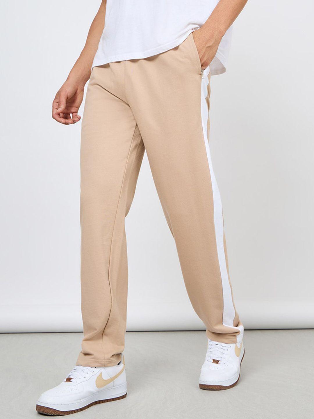 styli men cotton relaxed fit track pants