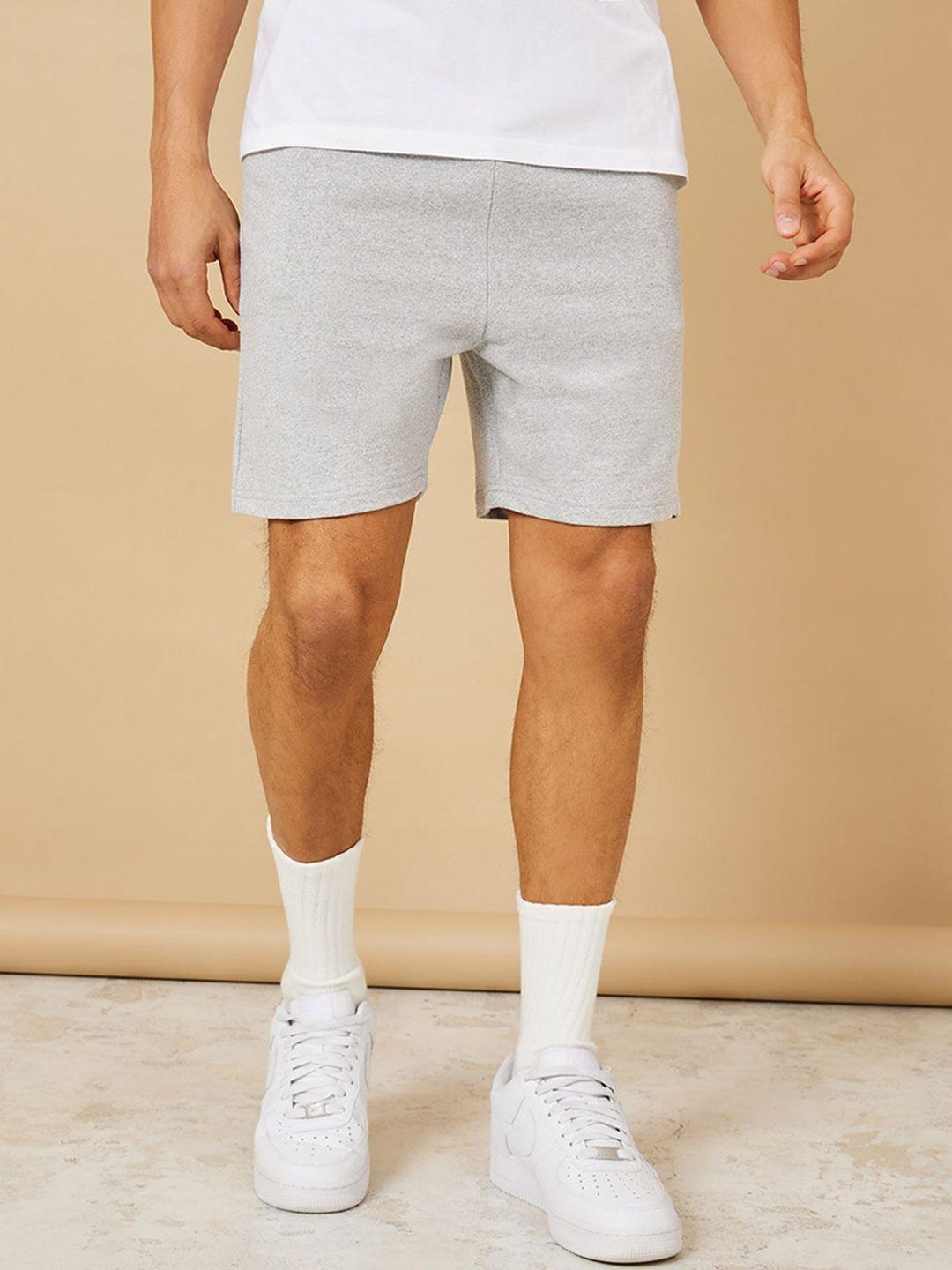 styli men knitted regular fit cotton shorts