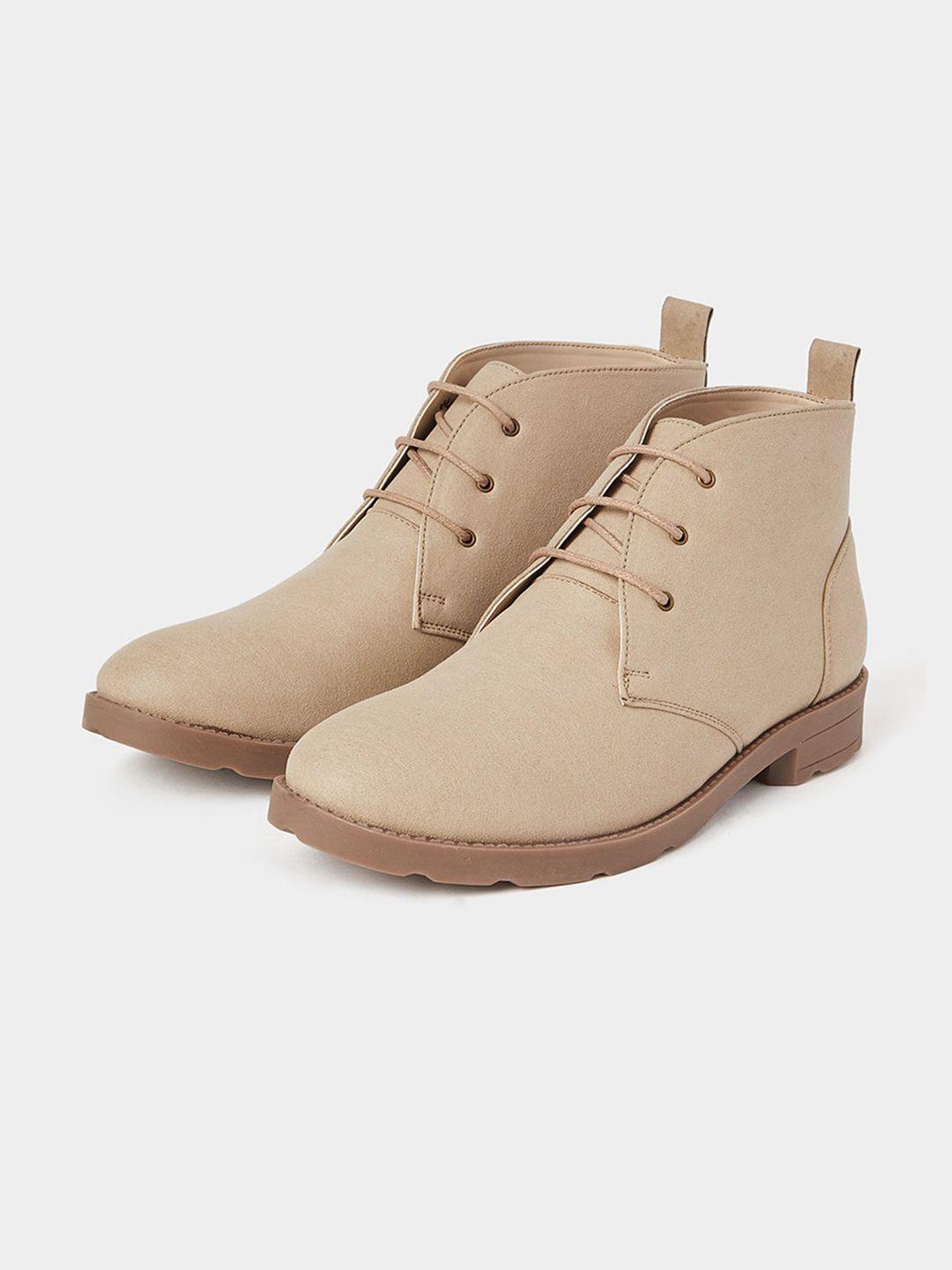 styli men mid top block-heel regular boots