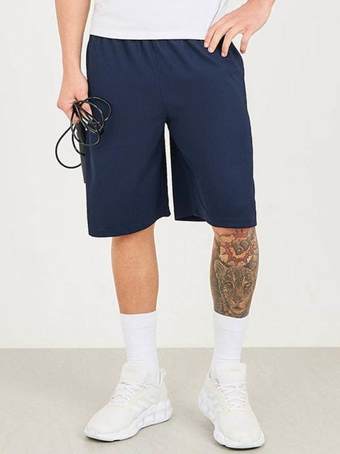 styli navy blue loose fit shorts