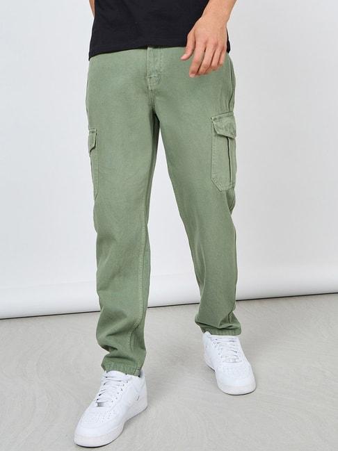 styli overdyed cargo pocket straight fit jeans