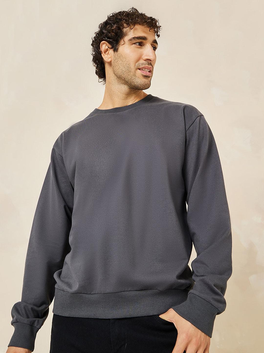 styli relaxed fit cotton terry sweatshirt
