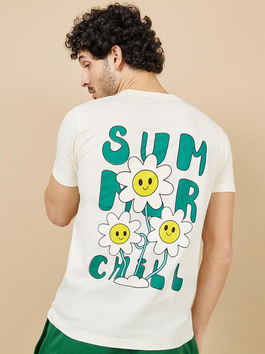 styli typography printed cotton t-shirt
