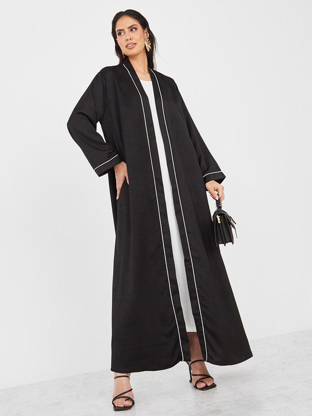 styli women black & white longline shrug