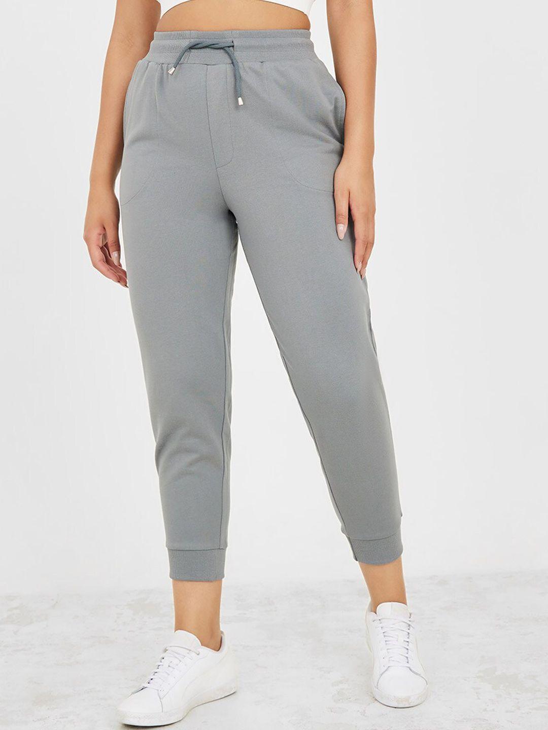 styli women pure cotton relaxed-fit joggers