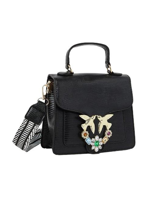 styli black embellished handbag