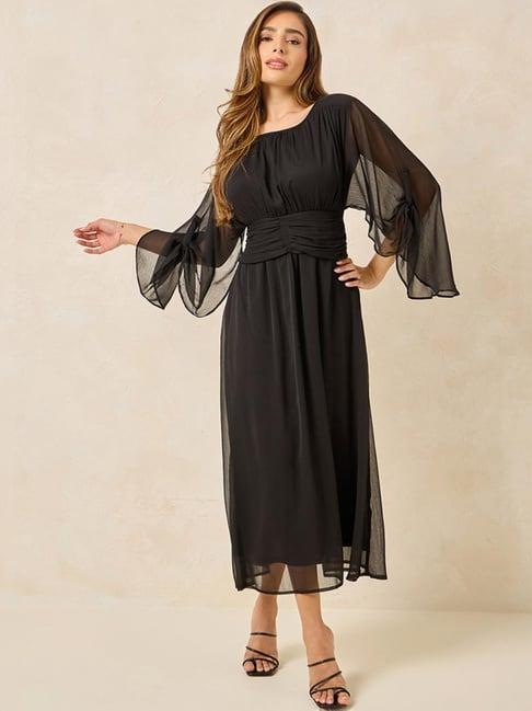 styli black maxi dress