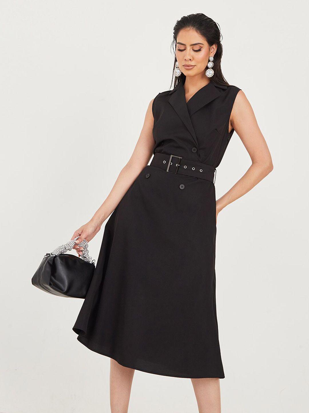 styli black midi dress