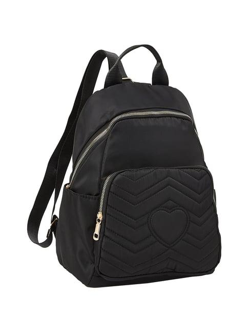 styli black quilted medium backpack