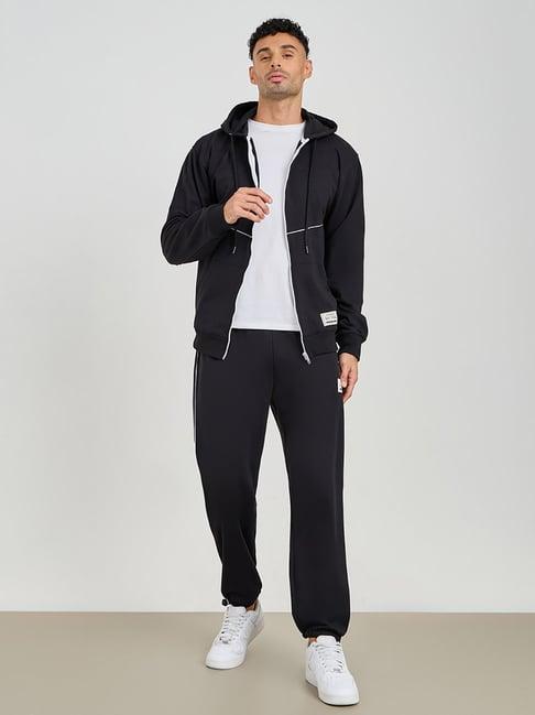 styli black regular fit tracksuit