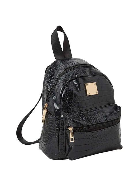 styli black textured medium backpack