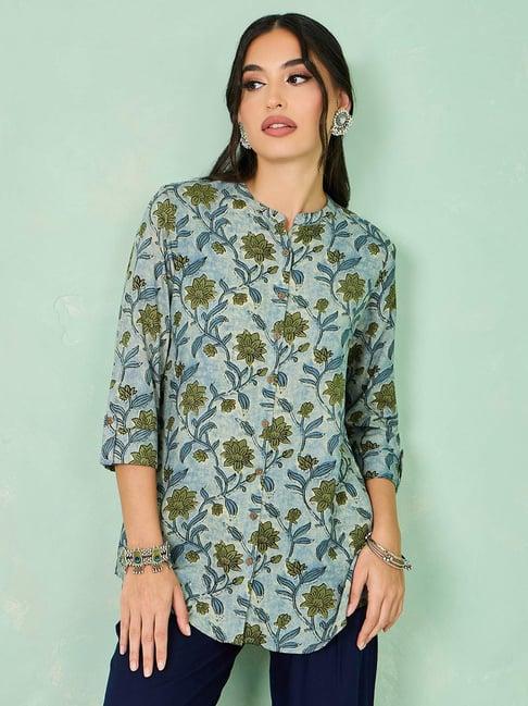 styli blue printed tunic