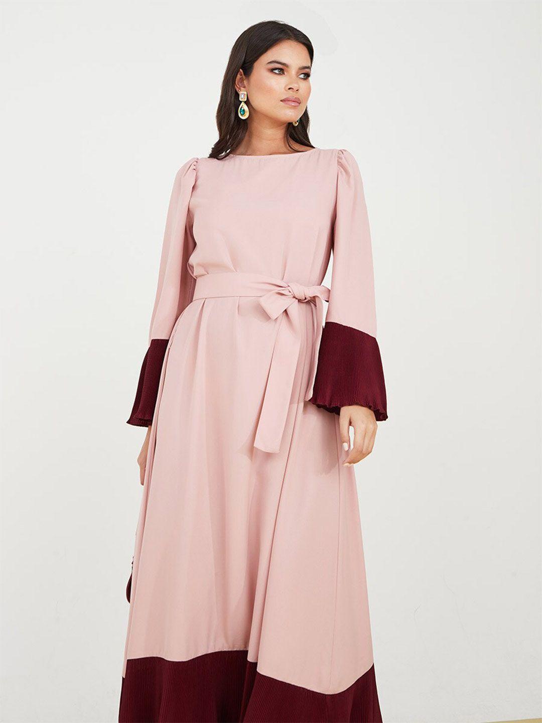 styli boat neck bell sleeve maxi dress