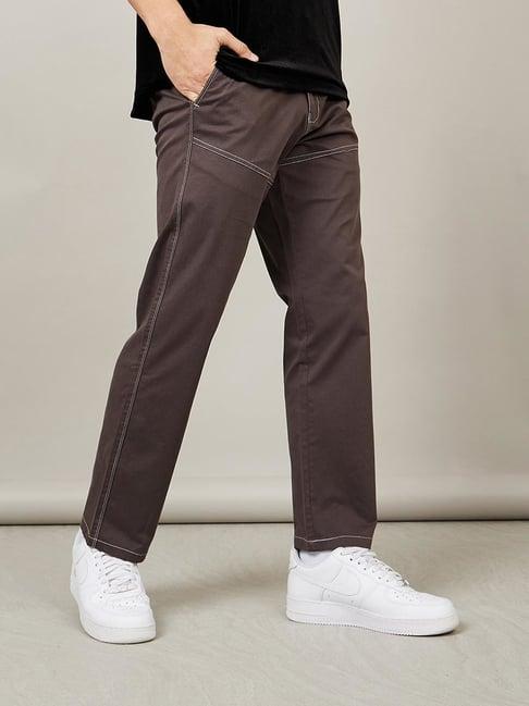 styli contrast stitch detail cotton twill relaxed fit chino