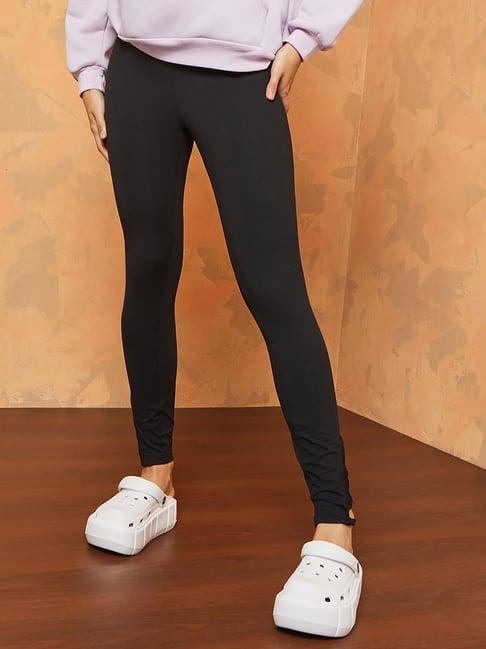 styli cut-out cuff detail solid leggings