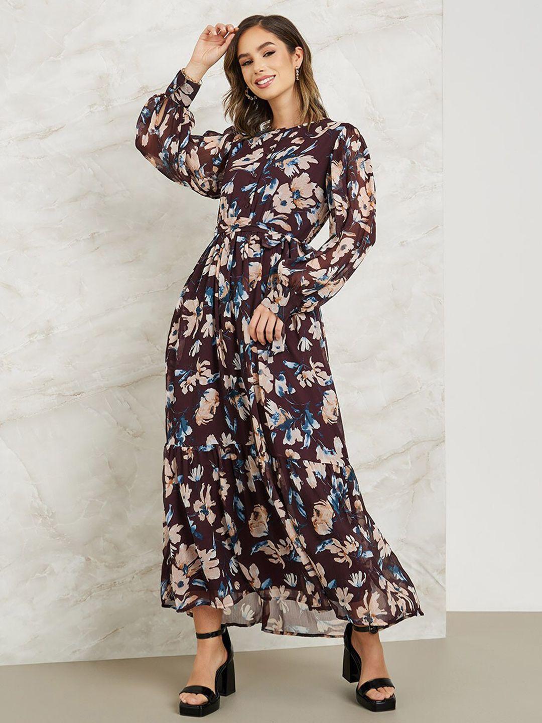 styli floral printed maxi dress