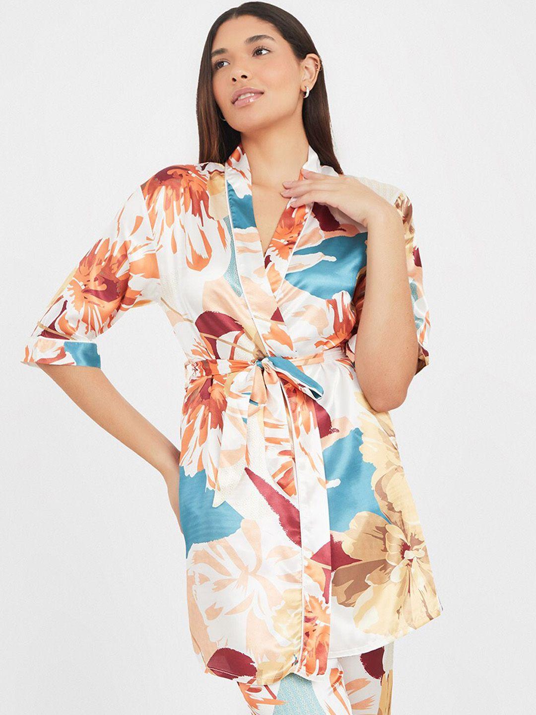 styli floral printed night suit
