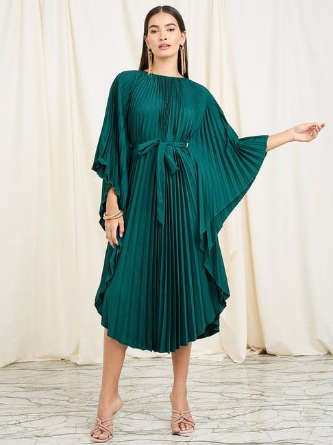 styli green a-line dress