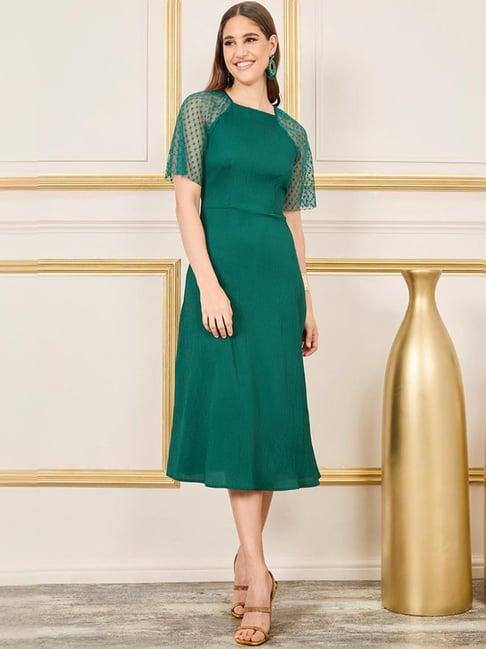 styli green a-line dress