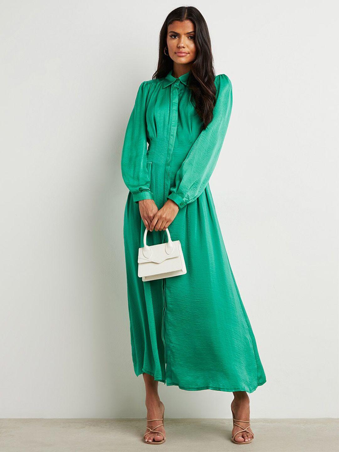 styli green maxi dress