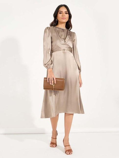 styli grey a-line dress