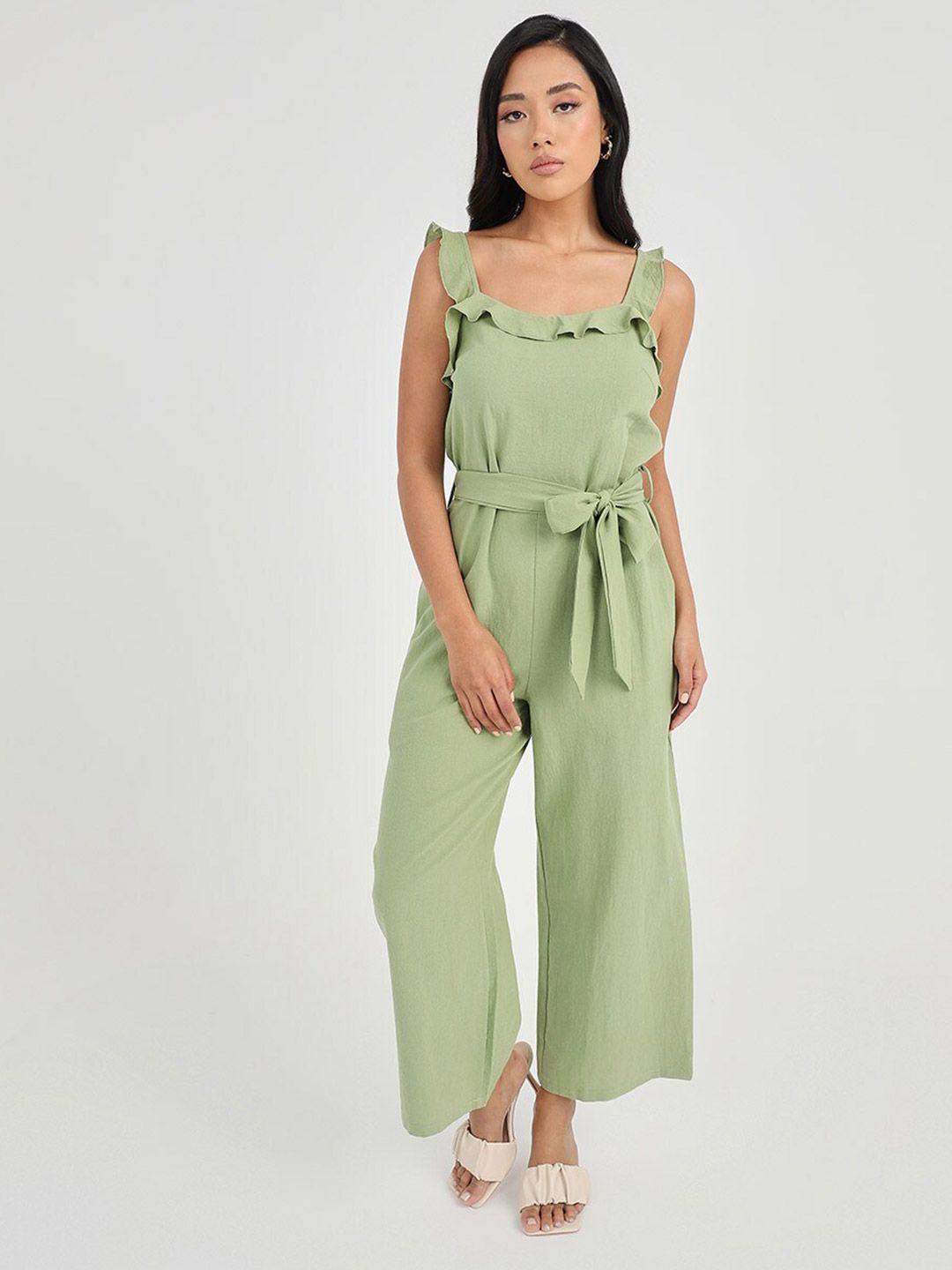 styli khaki basic jumpsuit